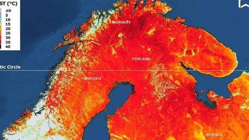 Laponia gotuje się w 33-stopniowym upale. To najwyższa zarejestrowana temperatura w regionie