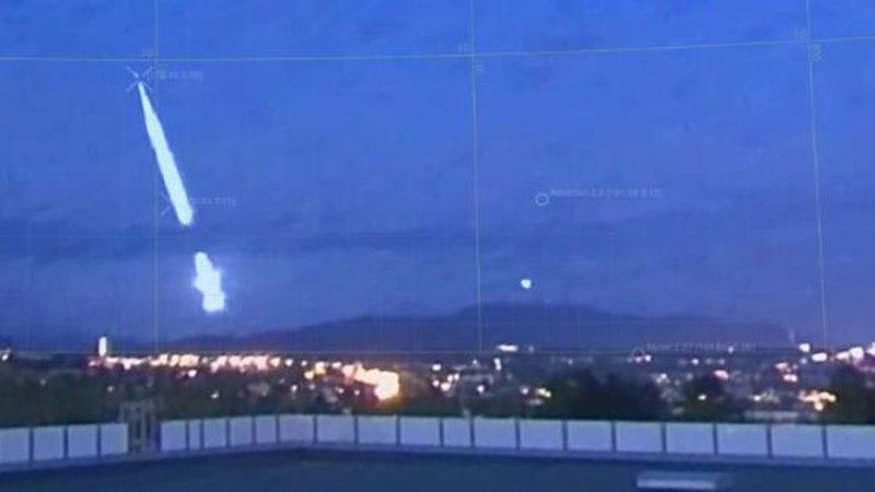 Ogromny meteor rozświetlił nocne niebo nad Oslo. Rozbłysk światła robi wrażenie