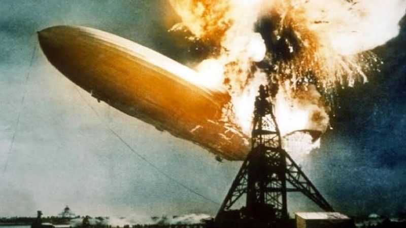 Katastrofa Hindenburga w kolorze. Archiwalne nagrania zostały odrestaurowane i pokolorowane
