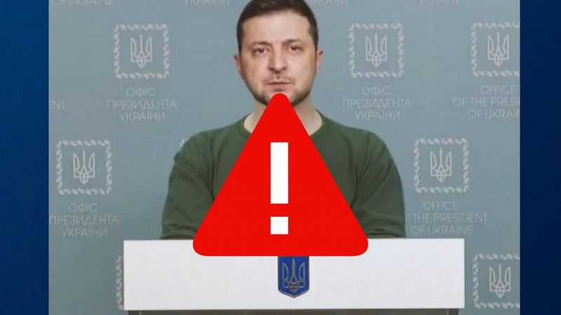 Hakerzy sfałszowali wideo, na którym prezydent Ukrainy nawołuje swoich żołnierzy do poddania się