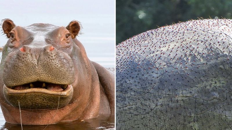 Okazuje się, że hipopotamy rzeczywiście pocą się na czerwono, ale nie jest to krew