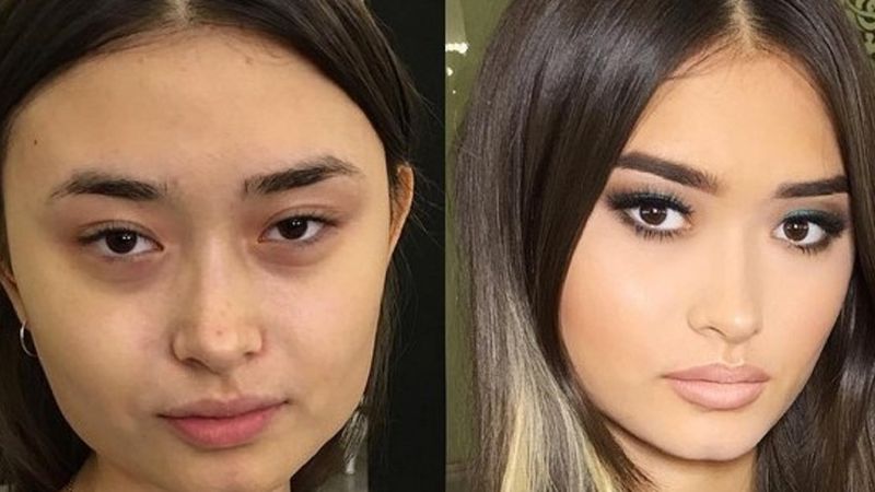 Ta kobieta całkowicie zmieniła swoją twarz jedynie w 2 minuty. 29 szokujących zdjęć przed i po makijażu!