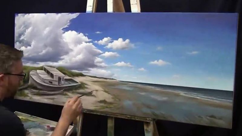 Niesamowicie zdolny artysta pokazuje w przyspieszonym tempie, jak wygląda namalowanie obrazu