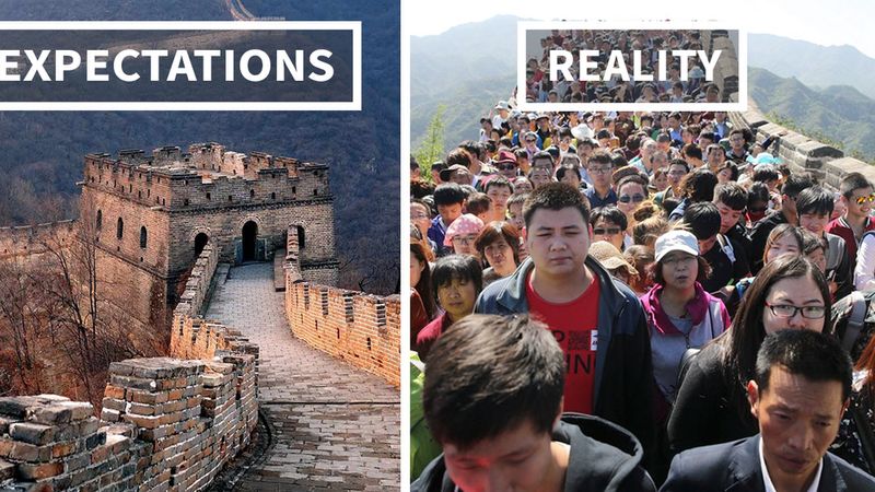 Zestawienia tych zdjęć to najlepszy dowód na to, że oczekiwania turystów, a rzeczywistość to dwa różne światy!