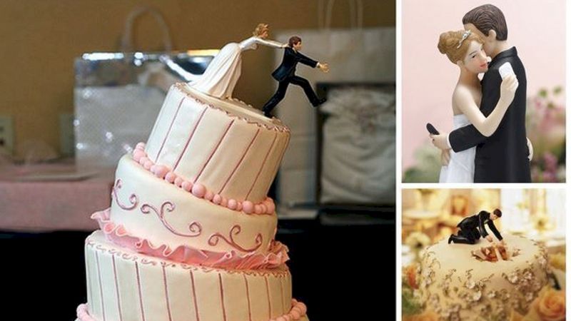 16 spektakularnych figurek na tortach weselnych, które z pewnością Cię rozbawią. #6 to mój faworyt!