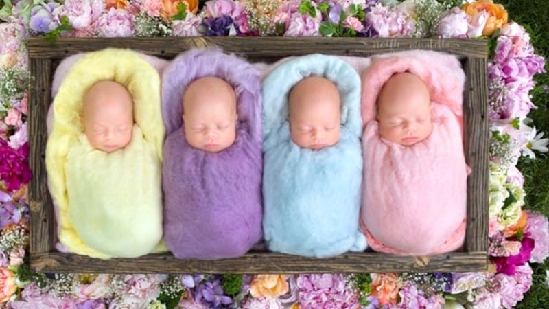 Fotografka robiła zdjęcia 4 noworodkom. To, co miała szansę uchwycić, zdarza się raz na 15 milionów