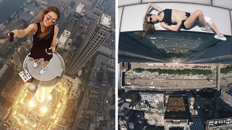 Pochodząca z Rosji dziewczyna wykonuje ryzykowne selfie z najwyższych budowli