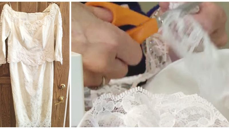 Zaraz po weselu pocięła suknię ślubną na kawałki. Powstało z niej 17 niesamowitych i małych rzeczy