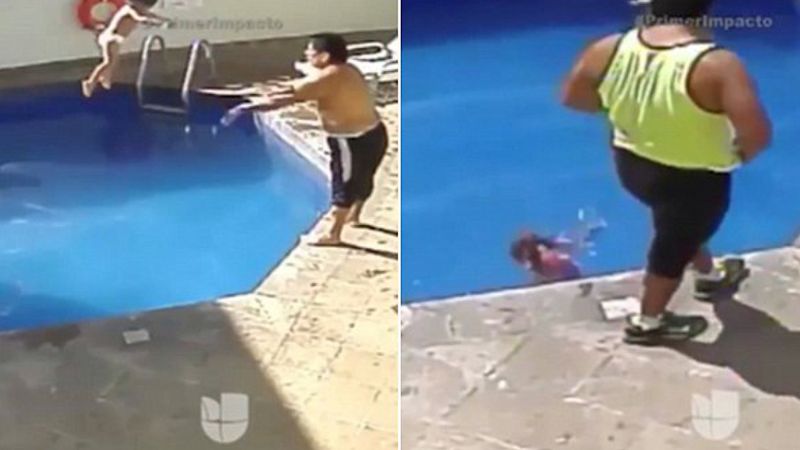 Ojczym wrzucał 3-letnią dziewczynkę do basenu i podtapiał ją. Wszystko nagrała hotelowa kamera!