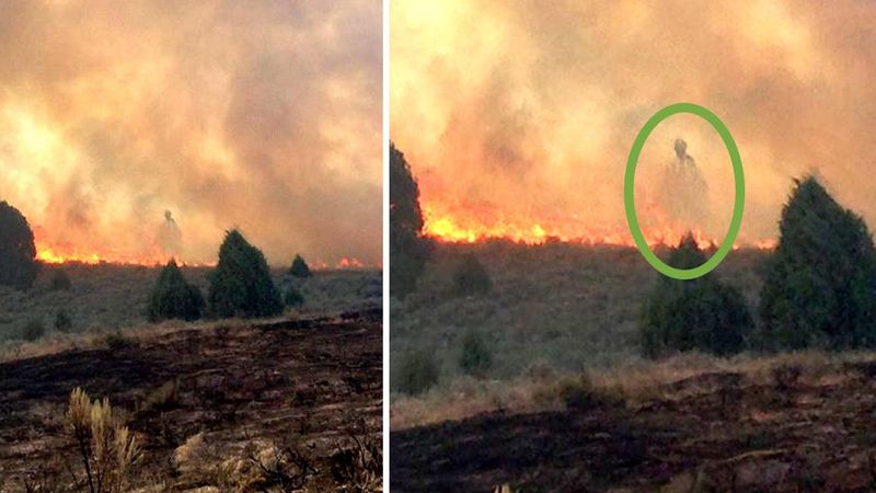 To szokujące zdjęcie zrobił ojciec, który ratował swoją rodzinę przed pożarem. Co kryje się wśród płomieni?