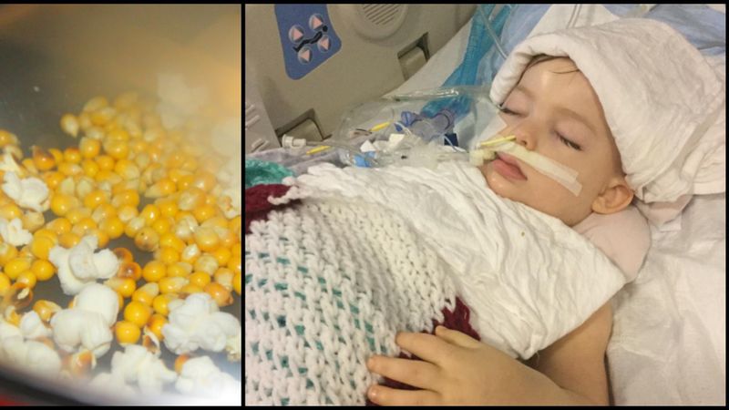 3-latka zadławiła się ziarenkiem popcornu. 6 miesięcy później lekarze muszą odłączyć ją od aparatury