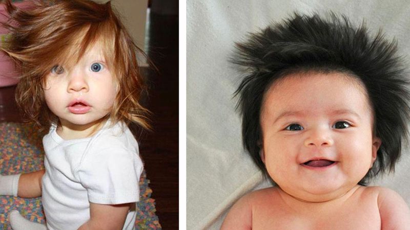 19 niemowląt, które urodziły się z bardzo bujnymi czuprynami. Ilość ich włosów poraża!