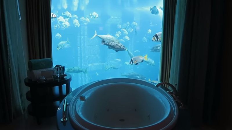 W tym hotelu świat za oknami wygląda inaczej. Można relaksować się, spoglądając w morskie głębiny!