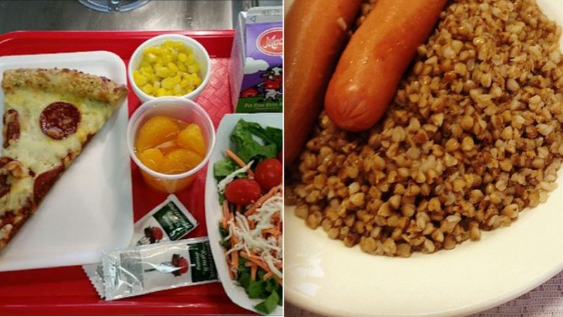 11 szkolnych posiłków z różnych zakątków świata.  Niestety, nie wszędzie jest tak kolorowo