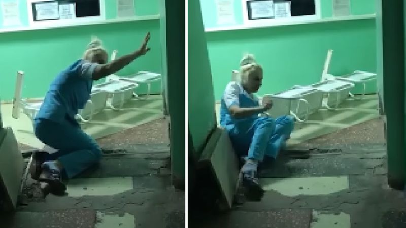 Pacjenci szpitala nagrali pijaną pielęgniarkę. Kobieta nie potrafiła ustać na własnych nogach