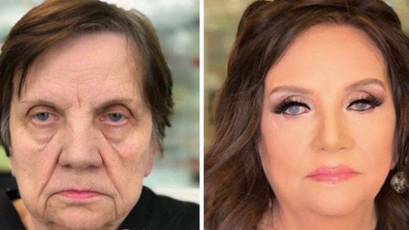 Za pomocą makijażu potrafi odmłodzić kobietę nawet o 20 lat. Zdjęcia przed i po są tego dowodem