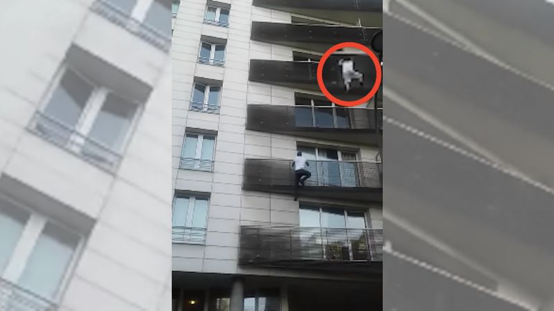 4-latek zwisał z balkonu na 4. piętrze. Obcy mężczyzna zaryzykował dla niego życie