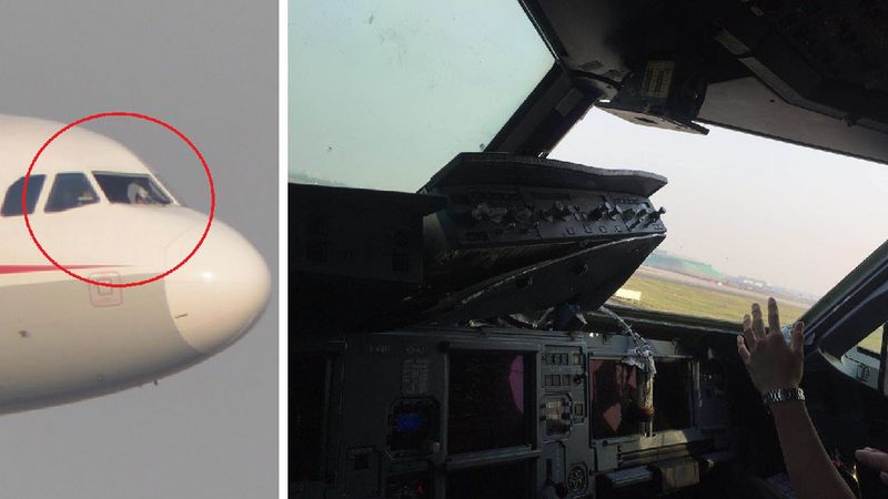 W samolocie na wysokości 10 tys. metrów wypadła szyba. Ciśnienie prawie wyssało jednego z pilotów