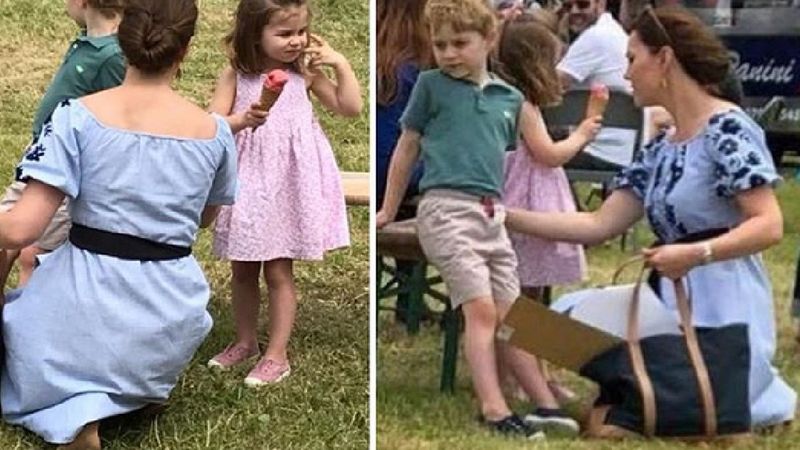 Paparazzi sfotografowali Kate z dziećmi. Księżna miała na sobie sukienkę z popularnej sieciówki