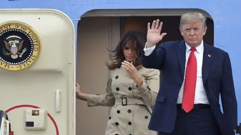 Trump wysiadł z samolotu z sobowtórem Melanii. Internauci są przekonani, że to nie jego żona