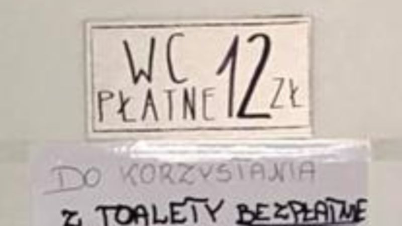 W kołobrzeskiej kawiarni trzeba zapłacić 12 złotych za skorzystanie z WC