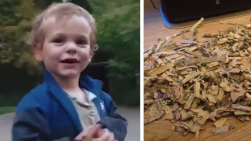 Miesiącami odkładali pieniądze. 2-letni synek dla zabawy wrzucił je do niszczarki