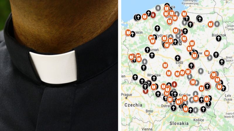Opublikowano mapę księży pedofilii. Możesz sprawdzić na niej Twoje miasto!