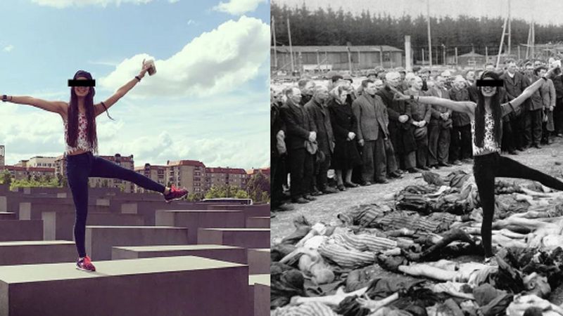Pomnik upamiętniający Holokaust stał się miejscem zabawnych zdjęć. On to zmienił