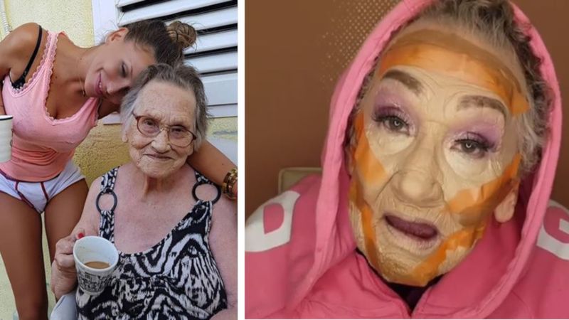 Maluje babcię i wrzuca jej zdjęcia do sieci. Metamorfozy 81-latki robią wrażenie