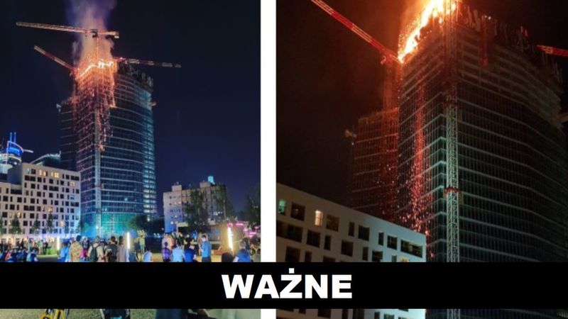 Pożar wieżowca w centrum Warszawy. Policja ma ważne ostrzeżenie dla mieszkańców stolicy