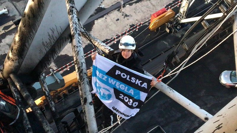 Greenpeace znowu w akcji. Protestujący wspięli się na portowe dźwigi w Gdańsku