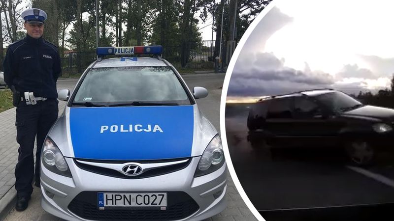 Policjant ze Słupska był świadkiem groźnego wypadku. Ocalił życie ciężarnej i 4 innych osób