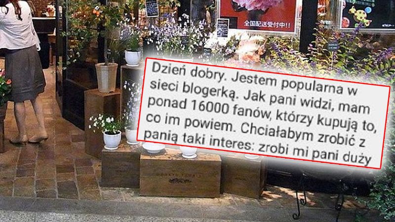 Warszawska blogerka chciała darmowego bukietu. Odpowiedź kwiaciarni jest mistrzowska