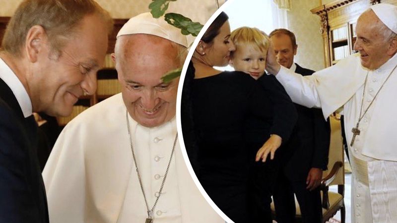 Wnuk Tuska szalał po pałacu tuż przed spotkaniem z papieżem. Donald pokazał film