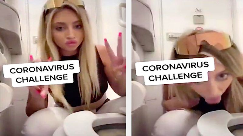 Coronavirus challenge: lizała deskę sedesową, aby sprawdzić, czy zakazi się koronawirusem