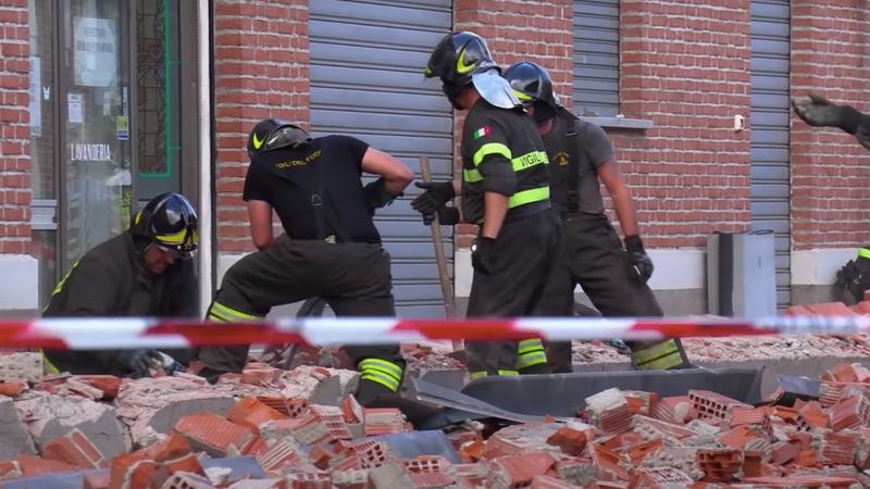 Zawalenie budynku we Włoszech