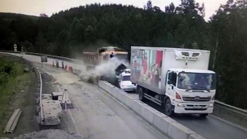 Wypadek ciężarówki w Rosji