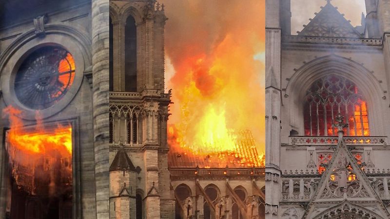 pożar katedry w Nantes