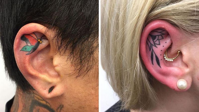 Tatuaże na uszach