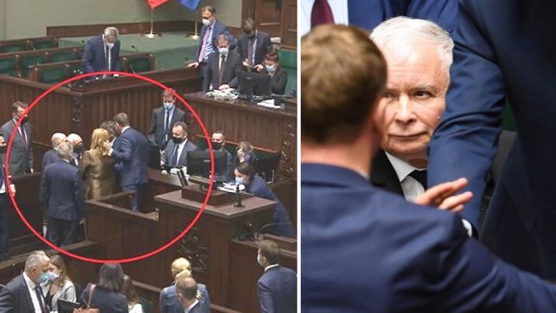 Awantura w Sejmie! Posłanka własną piersią osłaniała Kaczyńskiego