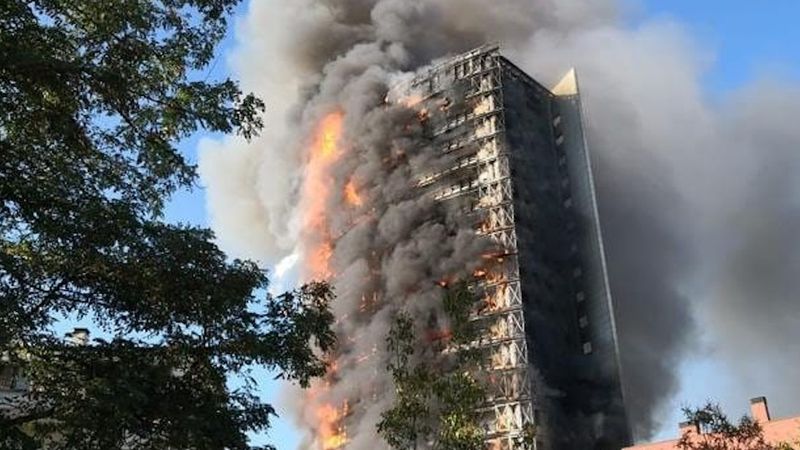 pożar 15-piętrowego wieżowca