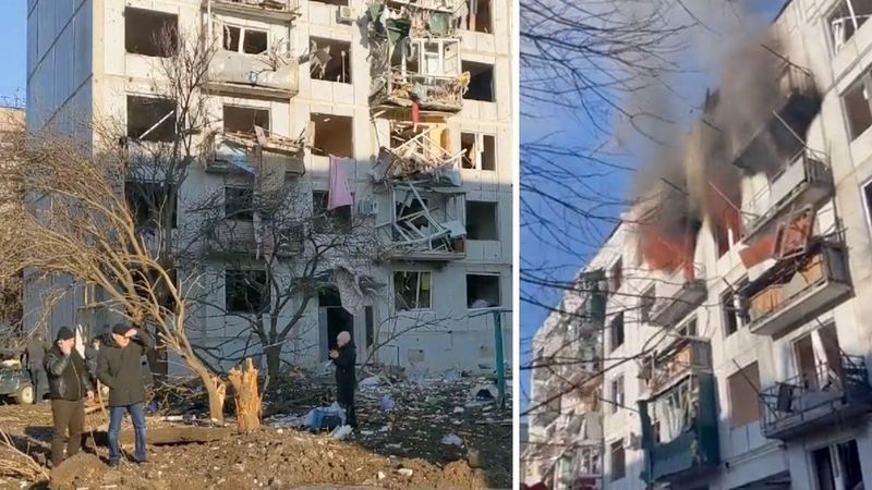 Zbombardowano blok mieszkalny w Charakowie na Ukrainie! Był pełen ludzi [wideo]