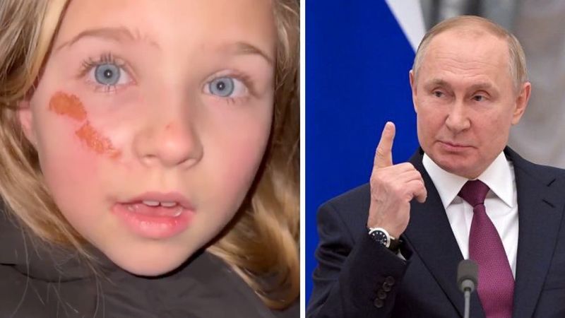 Ranna ukraińska dziewczynka nagrała wiadomość do Putina [wideo]