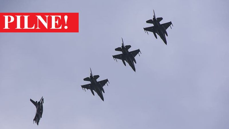 polskie myśliwce F16 przechywciły rosyjskie samoloty