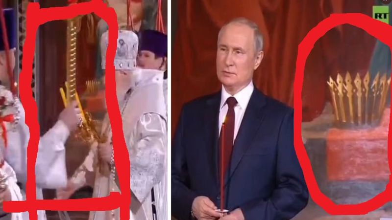 Putin modlił się w pustej cerkwi