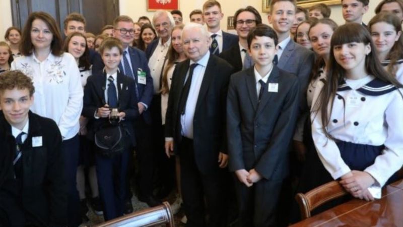 Kaczyński spotkał się z uczniami