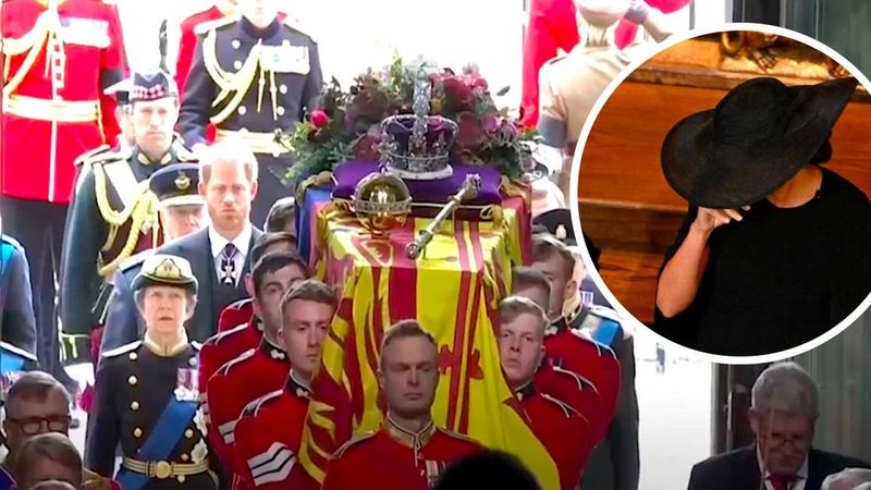 Meghan Markle popłakała się na pogrzebie królowej