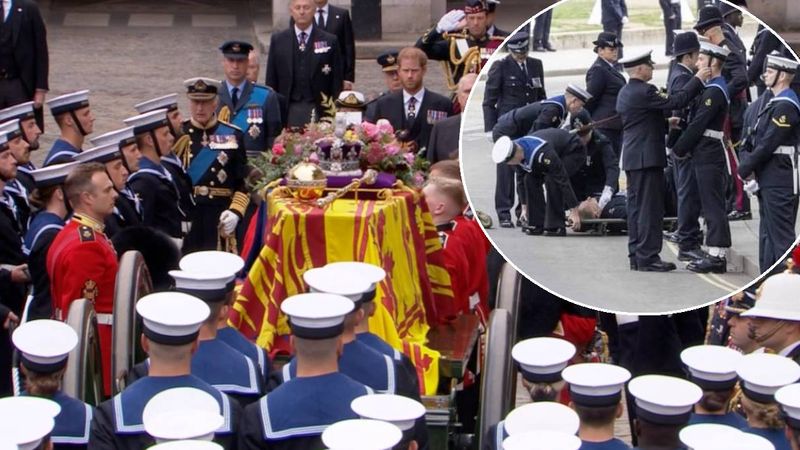 Chwile grozy na pogrzebie Królowej Elżbiety II