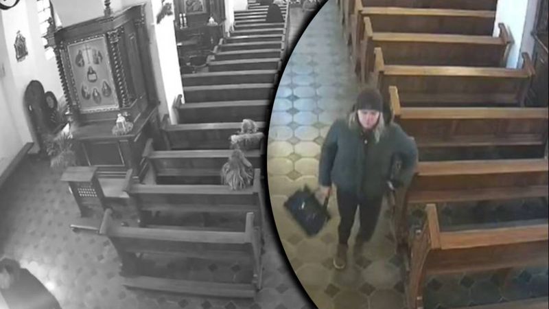 bezczelna kradzież w kościele