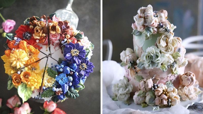 19 niesamowitych kwiatowych dekoracji z masy maślanej. Odmienią każde ciasto!